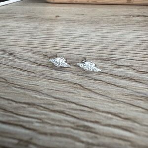 Adina Reyter Pave Marquis Silver Earrings